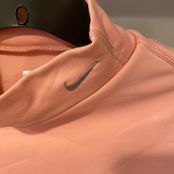 Nike Fit Dry Fleece Mock Neck Long Sleeve Top – Peach – Women’s XL - Picture 3 of 4